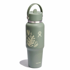 32 oz Wide Mouth Travel Bottle with Flex Straw Cap